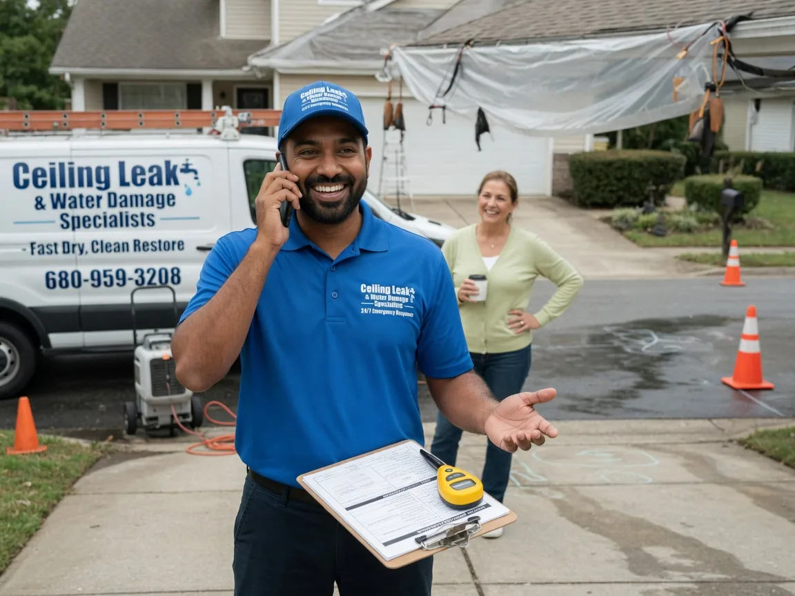 Ceiling Leak Cleanup New Baden, IL FAQs